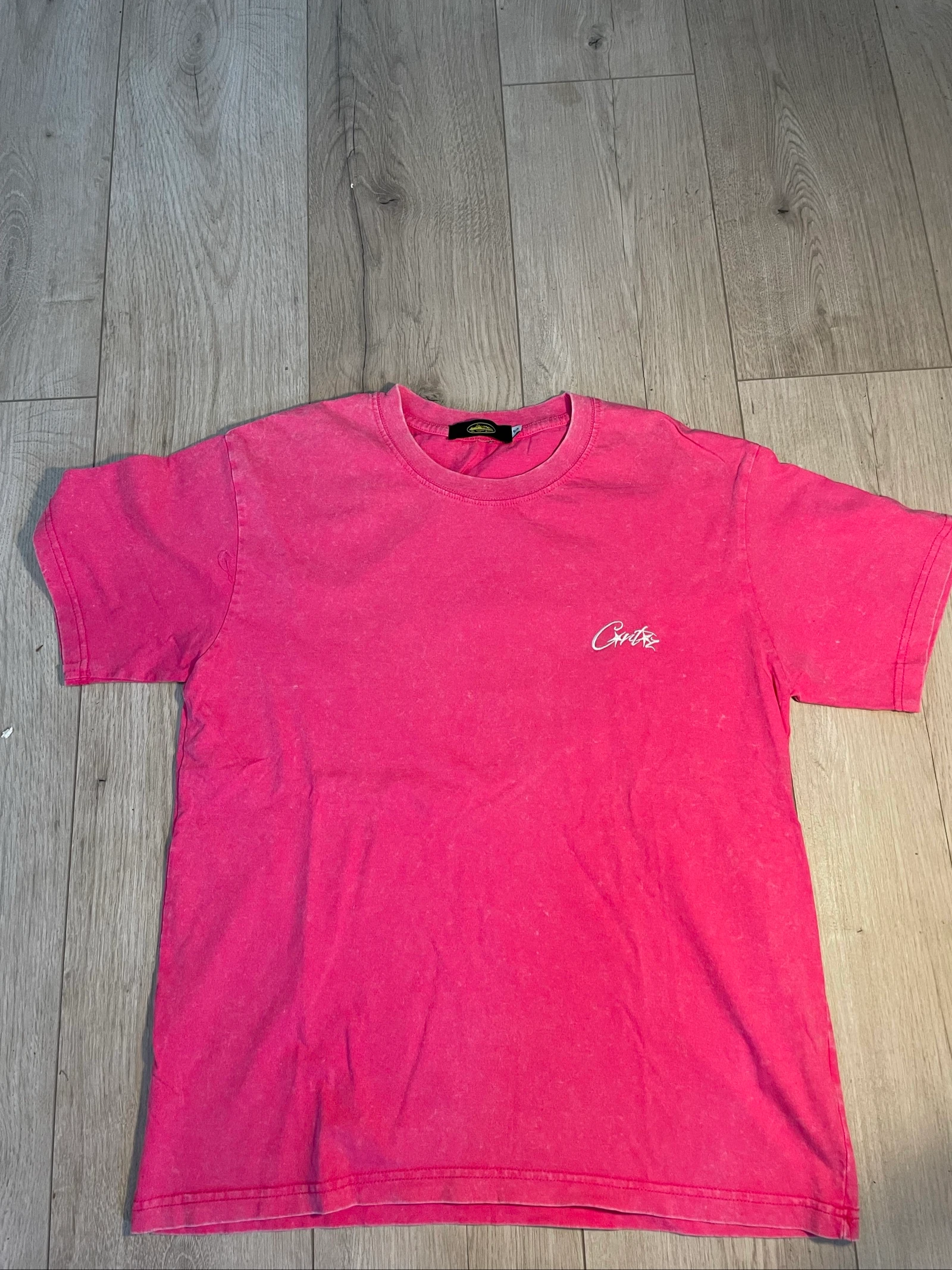 Camiseta Corteiz Rosa Acid Wash